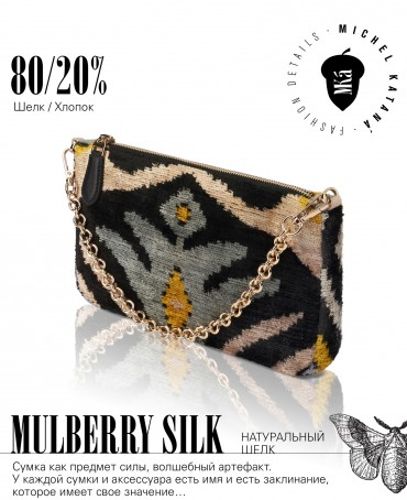 Клатч-конверт-косметичка из Шелка Женский GRANDIN PROSPERITAS!_Thiny/S